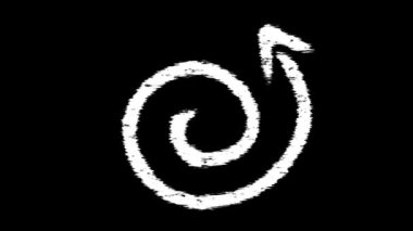 El yapımı şekil, Doodle stili animasyon tasarım elementi. Vintage Style Alpha Channel animasyonu, izole. Yüksek kalite 4k görüntü