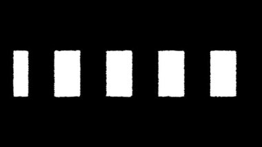 El yapımı şekil, Doodle stili animasyon tasarım elementi. Vintage Style Alpha Channel animasyonu, izole. Yüksek kalite 4k görüntü