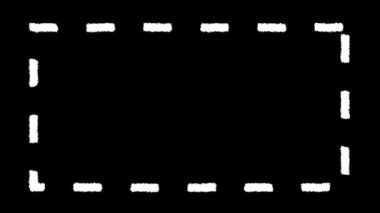 El yapımı şekil, Doodle stili animasyon tasarım elementi. Klasik Alfa Kanal Canlandırması