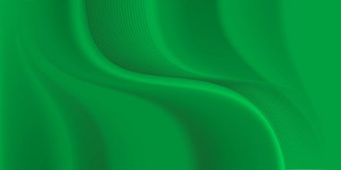green wave abstract design background modern vector illustration