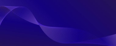 blue gradient flowing wave lines. Futuristic technology concept Vector illustration