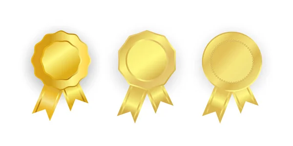 Médaille Gagnant Badge Ruban Modèle Médaille Illustration Vectorielle — Image vectorielle