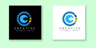 soyut c şekli ok logosu