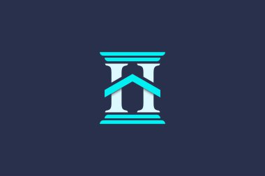 H harfi logosu ve ev şekli