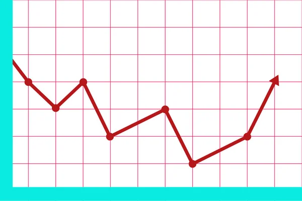 Wirtschaftliche Erholung Oder Erholung Des Aktienmarktes Flache Vektorgrafik Diagramm Für — Stockvektor