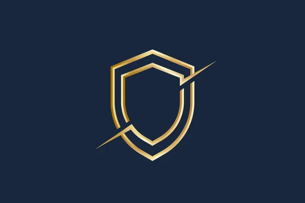 Modello Progettazione Creative Shield Concept Logo — Vettoriale Stock