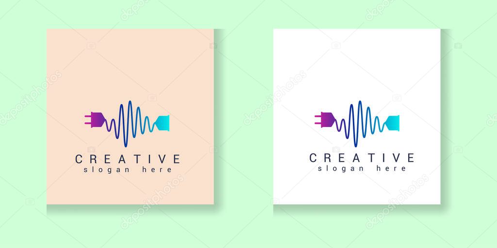 Play Electric Icon Logo Design Element