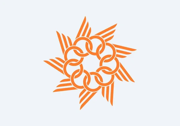 Diseño Del Logotipo Ilustración Cadena Ala — Archivo Imágenes Vectoriales