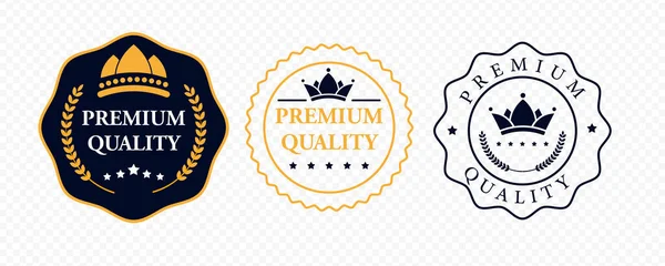 Calidad Premium Medalla Oro Signo Sello Icono — Vector de stock