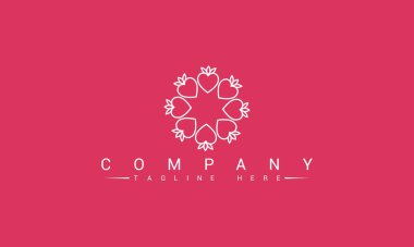 Kalp yaprağı simgesi logosu. modern logo simgesi vektör tasarımı