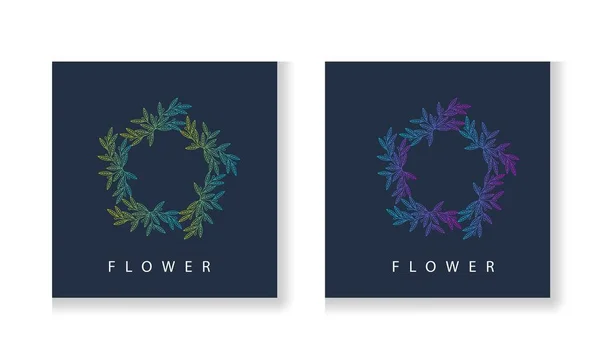 Логотип Лотос Цветок Сад Озил Природа Икона Спа Органик Круг — стоковый вектор