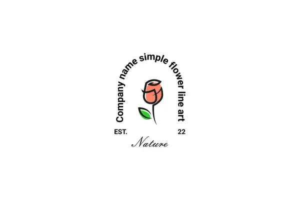 Rose Blume Logo Design Vorlage — Stockvektor