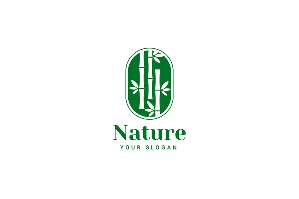 Illustration Vectorielle Icône Logo Nature Bambo — Image vectorielle