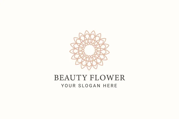 Piękno Kwiat Logo Wektor Ilustracja — Wektor stockowy