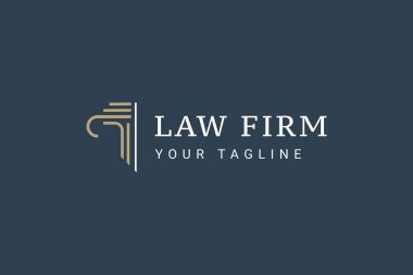 Law sütun logo vektör resimleme