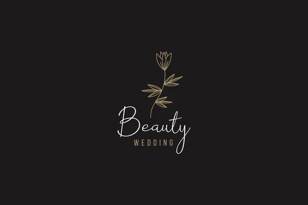 Güzellik Çiçeği Logo Vektörü Simgesi Llüstrasyonu — Stok Vektör