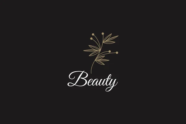 Schönheit Blume Logo Vektor Icon Illustration — Stockvektor