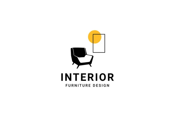 stock vector interior furniture design logo vector icon illustration