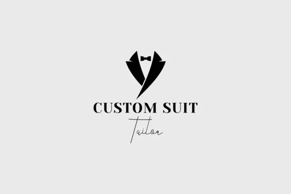 stock vector gentleman custom tailor logo vector icon illustration