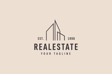 Emlak logosu vektör illüstrasyonu