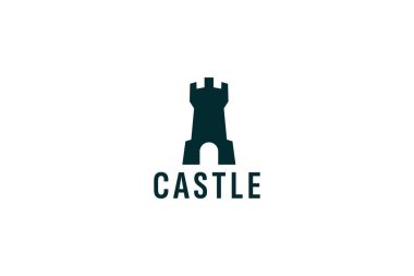 Castle Logo vektör illüstrasyonu