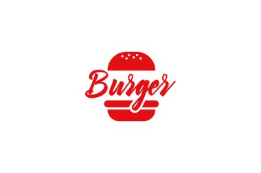 Hamburger logo vektör illüstrasyonu