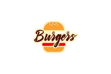 Hamburger logo vektör illüstrasyonu