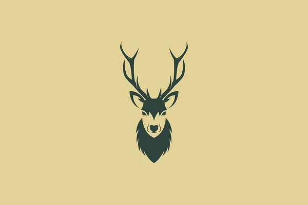 鹿のロゴベクトルアイコンイラスト — ストックベクタ