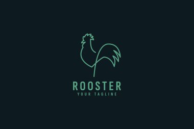 Rooster logo vektör illüstrasyonu