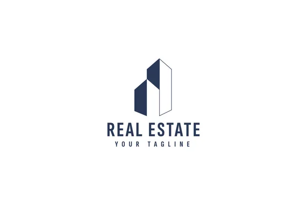 Real Estate Logo Vector Icon Illustration — Stock Vector