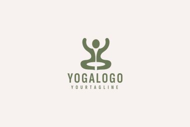 yoga logo vektör illüstrasyonu