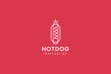 hot dog logo vektör resimleme