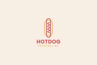 hot dog logo vektör resimleme