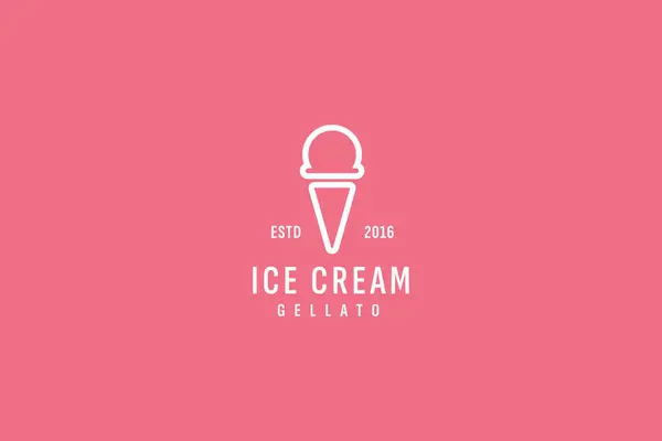 Ice Cream Logo Vector Icon Illustration — Stock Vector