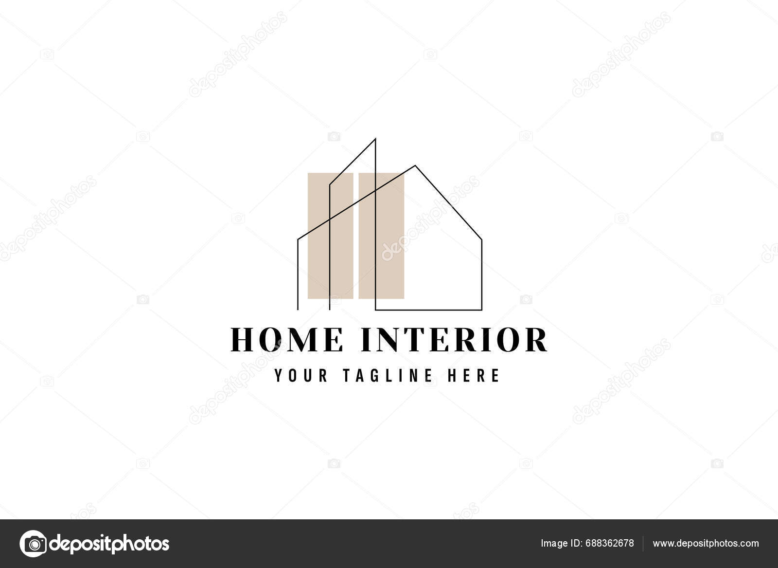 Home Interior Logo Vector Icon Illustration Stock Vector by ©Dyngraphic