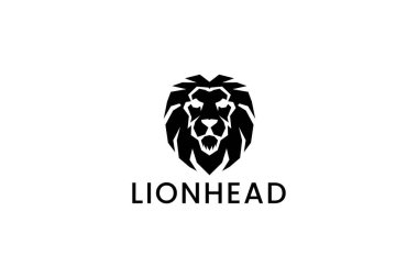 aslan logo illüstrasyon simge vektör