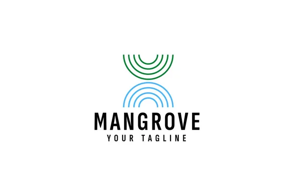 stock vector mangrove tree logo vector icon illustration