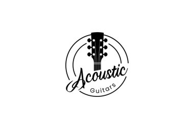 gitar logo vektör illüstrasyonu