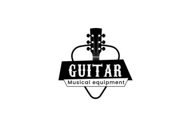 gitar logo vektör illüstrasyonu