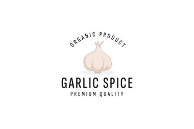 Sarımsak aromalı logo vektör resimleme