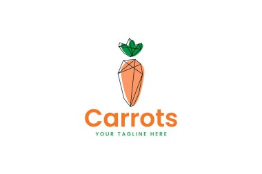 Havuç logo vektör simgesi çizimi