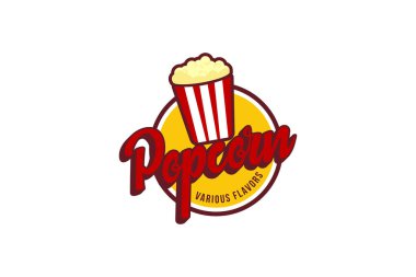 patlamış mısır logo vektör çizimi