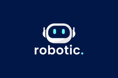 Robotik logo vektör çizimi