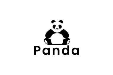 panda logo vektör illüstrasyonu