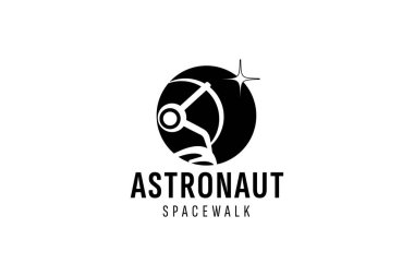 astronot logo vektör çizimi