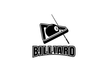 Bilardo kulüp logosu tasarım şablonu