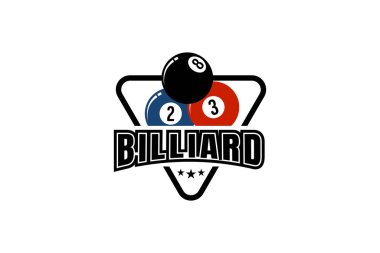 Bilardo kulüp logosu tasarım şablonu