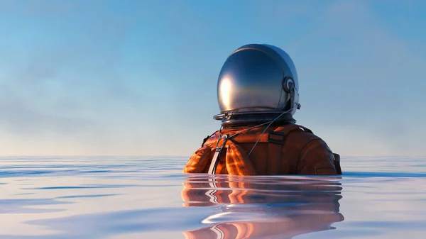 Astronauta Océano Inteligencia Artificial Concepto Fantasia Esta Una Ilustración — Foto de Stock