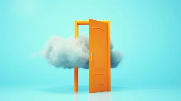 Puerta Abierta Una Nube Sueño Futuro Concepto Oportunidad Esta Una —  Fotos de Stock
