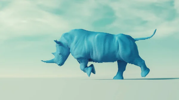 Rinoceronte Astratto Creativo Ricarica Essere Diverso Concetto Creatività Questa Illustrazione — Foto Stock